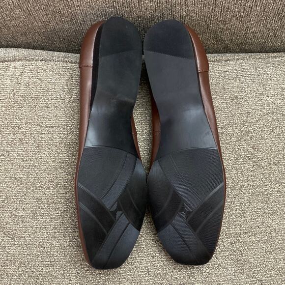 Leather Flats Penny Loafers Brown Size 10 Comfort Slip On Shoes Array Marlowe - Picture 10 of 10